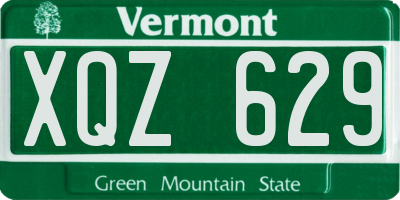 VT license plate XQZ629