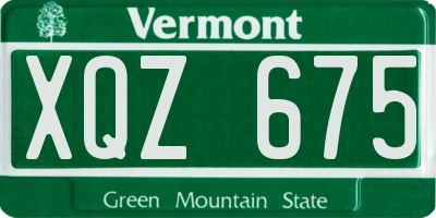 VT license plate XQZ675