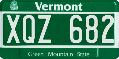 VT license plate XQZ682