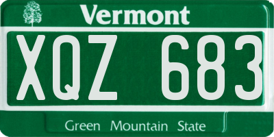 VT license plate XQZ683