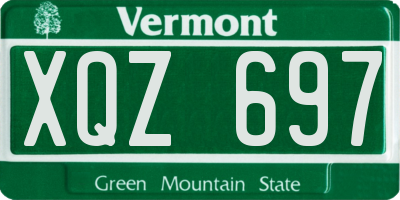 VT license plate XQZ697