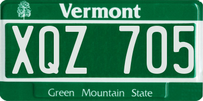 VT license plate XQZ705