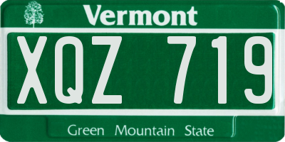 VT license plate XQZ719