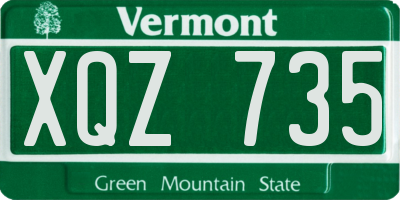 VT license plate XQZ735