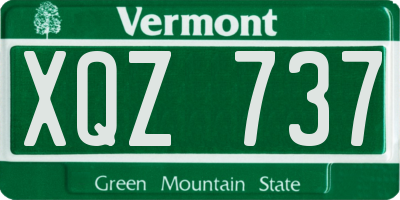 VT license plate XQZ737