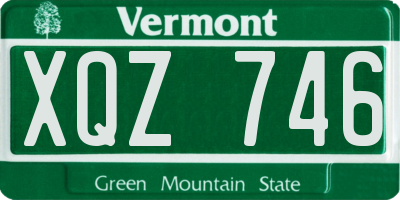 VT license plate XQZ746