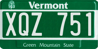 VT license plate XQZ751
