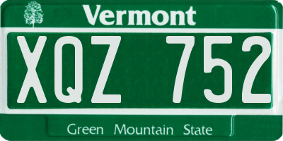 VT license plate XQZ752