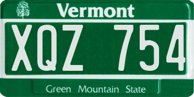 VT license plate XQZ754