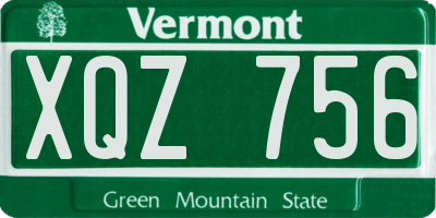 VT license plate XQZ756