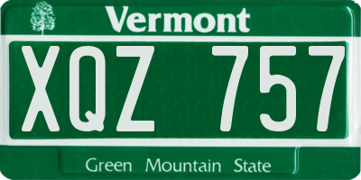 VT license plate XQZ757