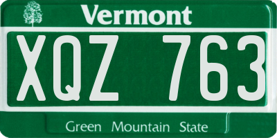 VT license plate XQZ763