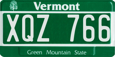 VT license plate XQZ766