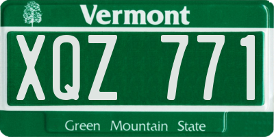 VT license plate XQZ771