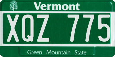 VT license plate XQZ775