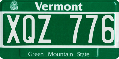 VT license plate XQZ776