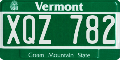 VT license plate XQZ782