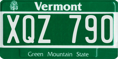 VT license plate XQZ790