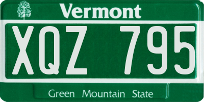 VT license plate XQZ795