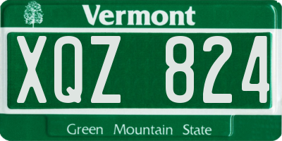 VT license plate XQZ824
