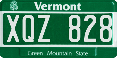VT license plate XQZ828