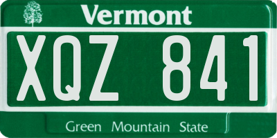 VT license plate XQZ841