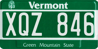 VT license plate XQZ846