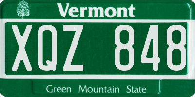 VT license plate XQZ848