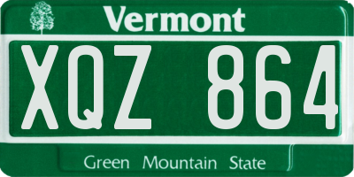 VT license plate XQZ864