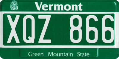 VT license plate XQZ866