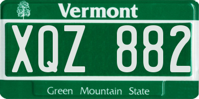 VT license plate XQZ882