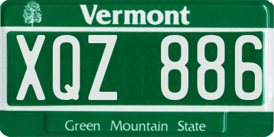 VT license plate XQZ886