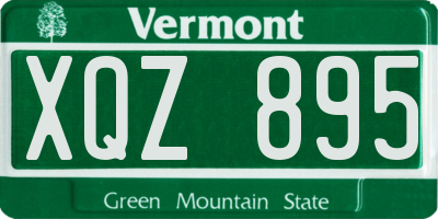 VT license plate XQZ895