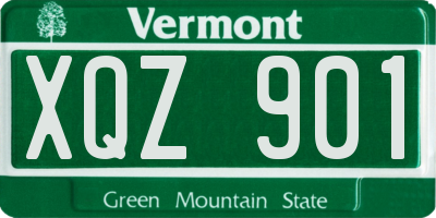 VT license plate XQZ901