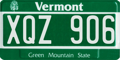 VT license plate XQZ906