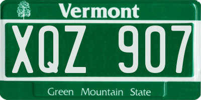 VT license plate XQZ907