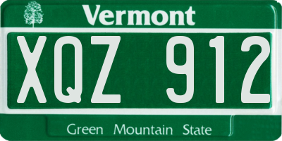 VT license plate XQZ912