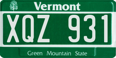 VT license plate XQZ931