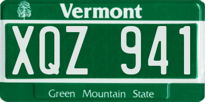VT license plate XQZ941