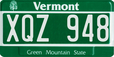VT license plate XQZ948