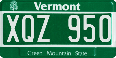 VT license plate XQZ950