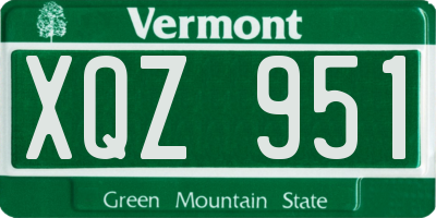 VT license plate XQZ951
