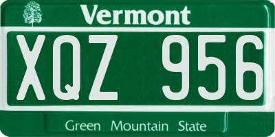 VT license plate XQZ956