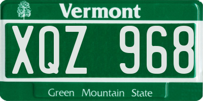 VT license plate XQZ968