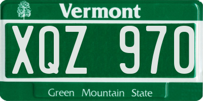 VT license plate XQZ970