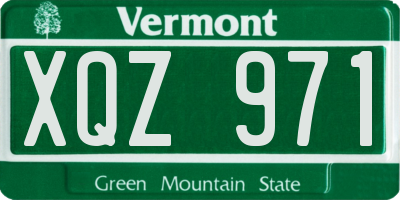 VT license plate XQZ971