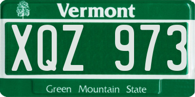 VT license plate XQZ973