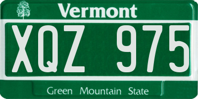 VT license plate XQZ975