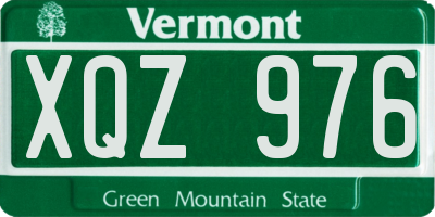 VT license plate XQZ976