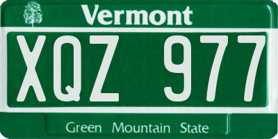 VT license plate XQZ977